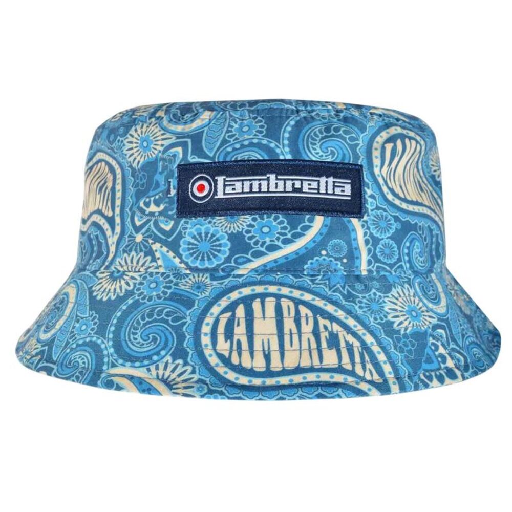 Lambretta Paisley Bucket Hat / Dark Blue